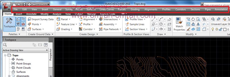 Menu bar activated منو بار فعال شده