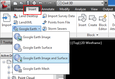 Import google earth